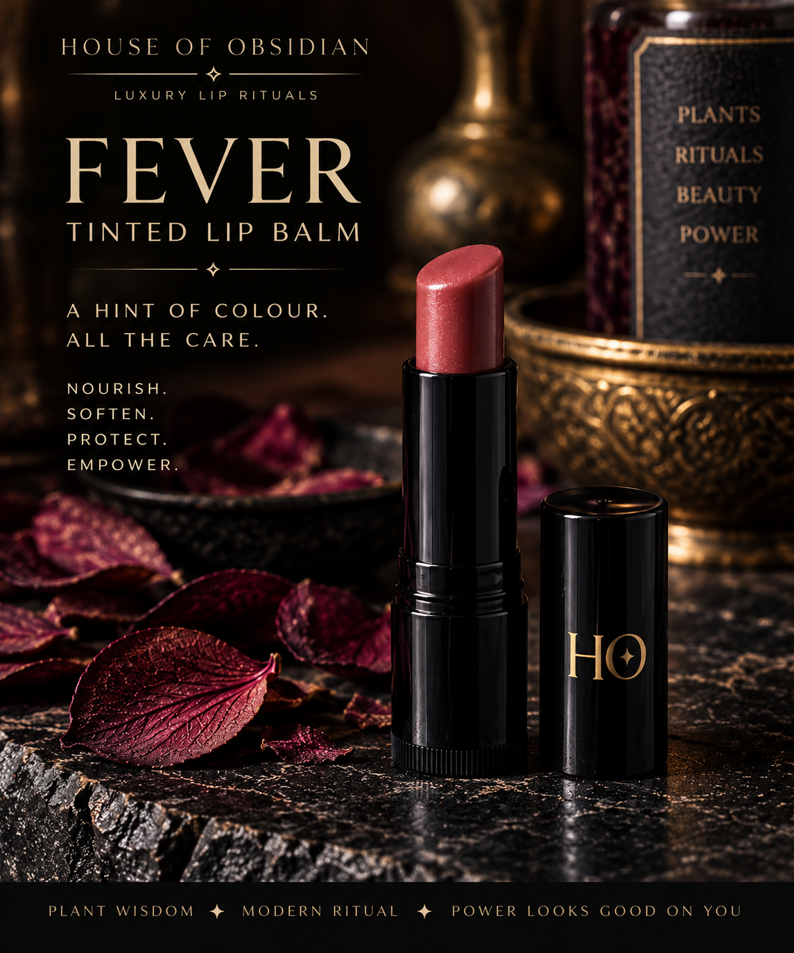 House of Obsidian Fever tinted lip balm, 5 mL